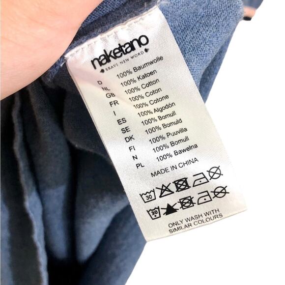 Naketano Dropped Waist Long Sleeve Cotton Sweater Dress Size Large - Picture 7 of 7
